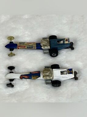 Vintage 1970 Mattel Hot Wheels Blue Tom McEwen Mongoose White Don Prudhomme